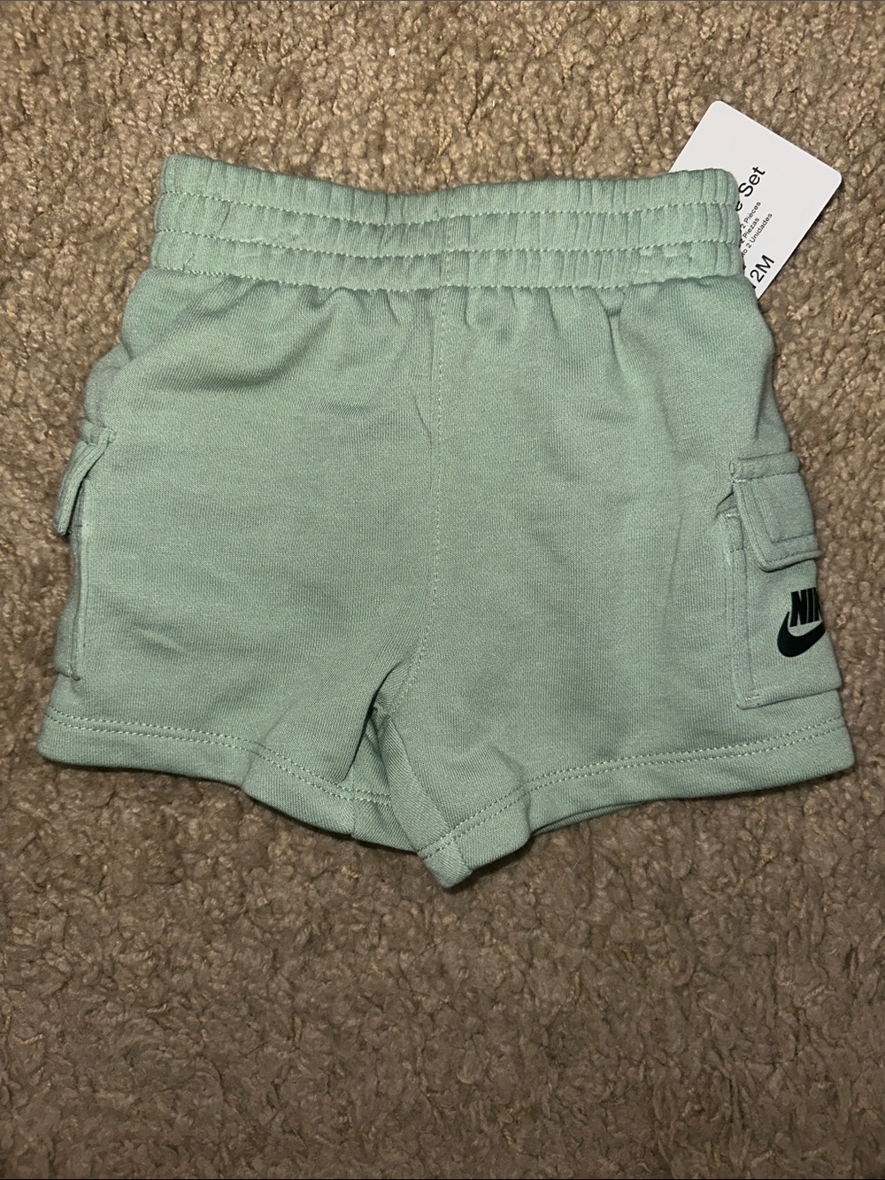 NWT Nike Sage Green Cargo Shorts (12 Months)